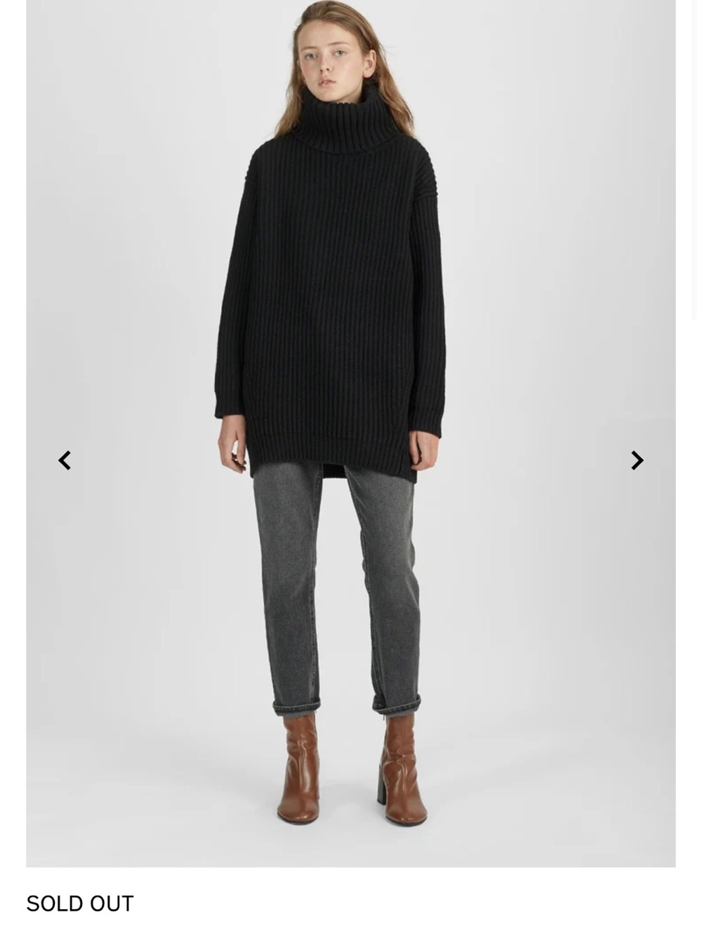 Acne Studios chunky wool long turtleneck sweater